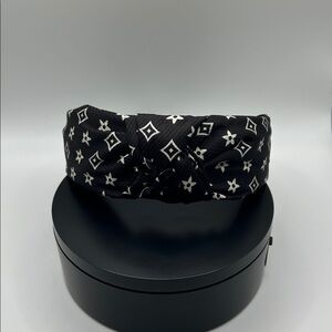 Designer Inspired Black and White Patterned Headband
